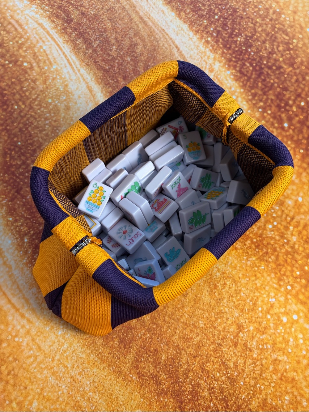 Mahjong Tile Bag 💛🀄️💜 Large Capacity